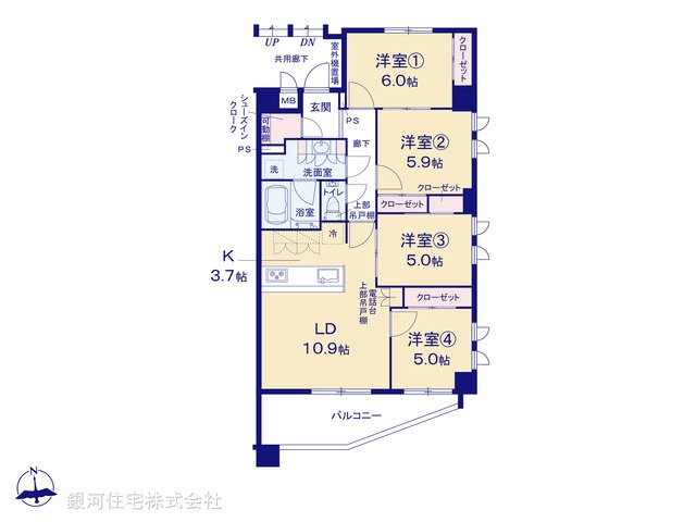 G00388256 東京都調布市染地２丁目 中古マンション 5280万円【間取図】