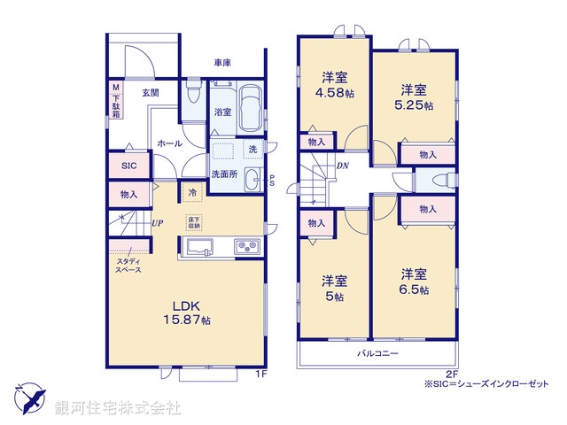 G00388266 千葉県千葉市美浜区磯辺４丁目 新築一戸建て 5090万円【間取図】