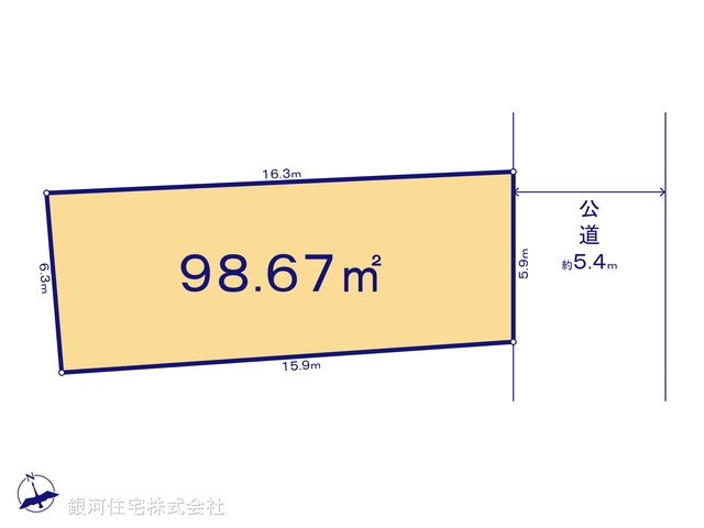G00388301 東京都中野区野方６丁目 土地 7480万円【区画図】