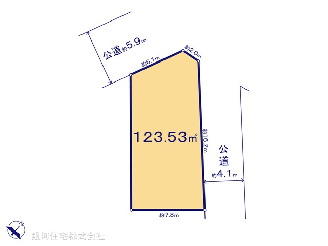 G00388314 神奈川県逗子市小坪７丁目 土地 2480万円【区画図】