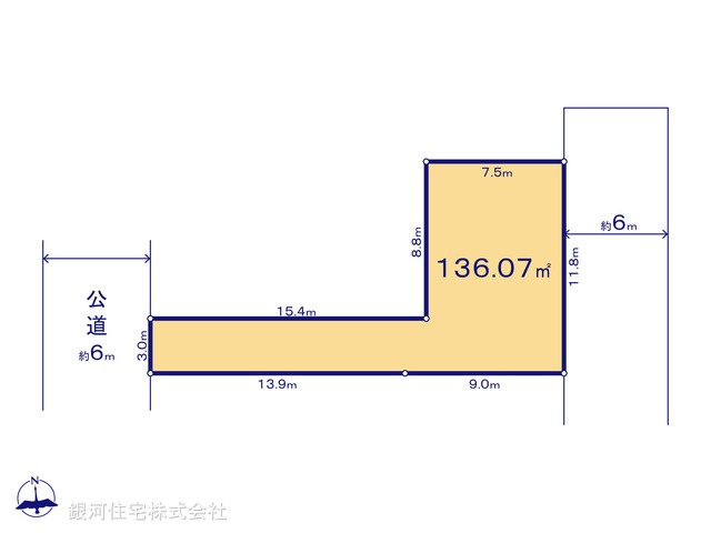 G00388320 東京都青梅市新町５丁目 土地 2280万円【区画図】