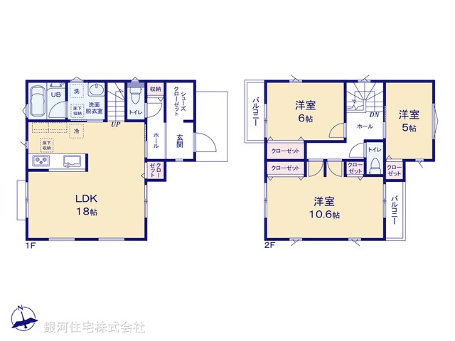 G00388323 神奈川県横須賀市浦賀丘２丁目 新築一戸建て 3690万円【間取図】