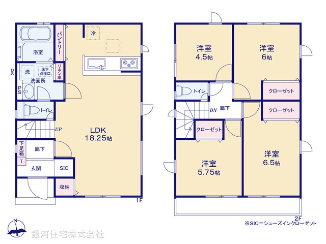 G00388326 神奈川県相模原市南区磯部 新築一戸建て 3080万円【間取図】