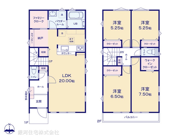 G00388334 千葉県我孫子市湖北台２丁目 新築一戸建て 3799万円【間取図】