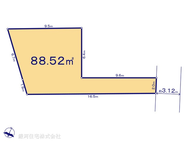 G00388343 東京都品川区上大崎３丁目 土地 1億4000万円【区画図】