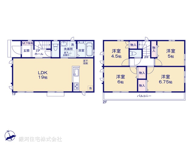 G00388405 東京都町田市原町田２丁目 新築一戸建て 6490万円【間取図】