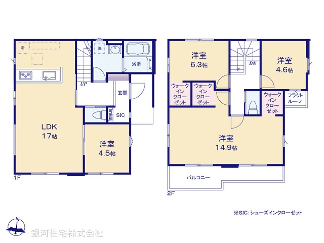 G00388419 埼玉県吉川市新栄１丁目 新築一戸建て 4290万円【間取図】