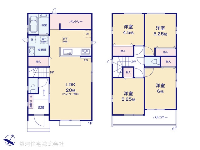 G00388432 埼玉県川口市戸塚東２丁目 新築一戸建て 4990万円【間取図】
