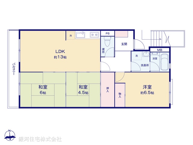 G00388454 神奈川県横浜市瀬谷区瀬谷４丁目 中古マンション 1598万円【間取図】