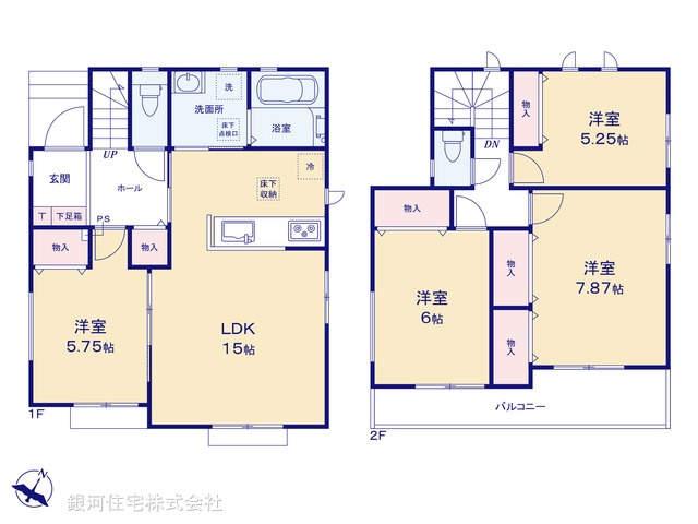 G00388457 埼玉県上尾市栄町 新築一戸建て 4490万円【間取図】