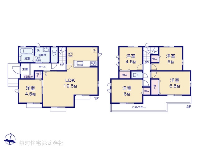 G00388462 埼玉県新座市栄３丁目 新築一戸建て 4990万円【間取図】