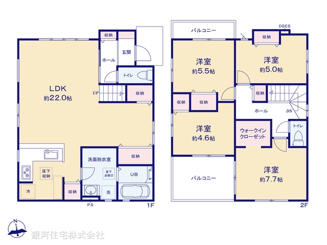 G00388486 千葉県松戸市小金原１丁目 新築一戸建て 4699万円【間取図】