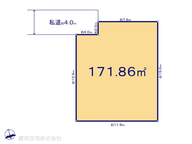 G00388525 東京都世田谷区等々力８丁目 土地 1億5600万円【区画図】