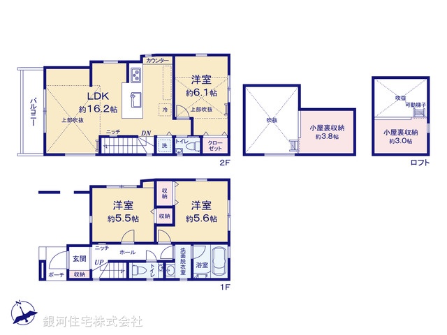 G00388530 東京都世田谷区代田２丁目 新築一戸建て 1億3980万円【間取図】