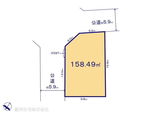 G00388551 埼玉県上尾市大字上 土地 2490万円【区画図】