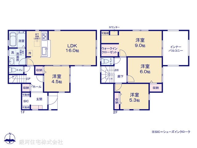 G00388562 埼玉県川越市大字下小坂 新築一戸建て 3030万円【間取図】
