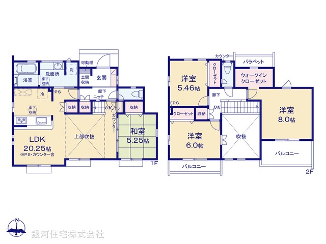 G00388649 東京都稲城市百村 新築一戸建て 6880万円【間取図】