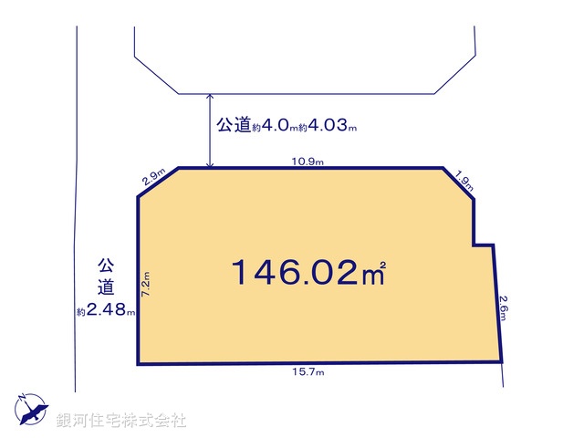 G00388650 神奈川県藤沢市鵠沼藤が谷１丁目 土地 5990万円【区画図】