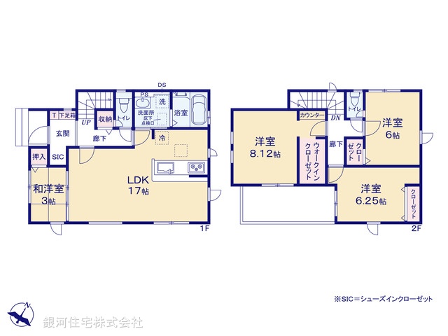 G00388686 埼玉県上尾市大字大谷本郷 新築一戸建て 3399万円【間取図】