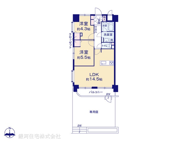 G00388740 東京都江東区森下３丁目 中古マンション 6490万円【間取図】
