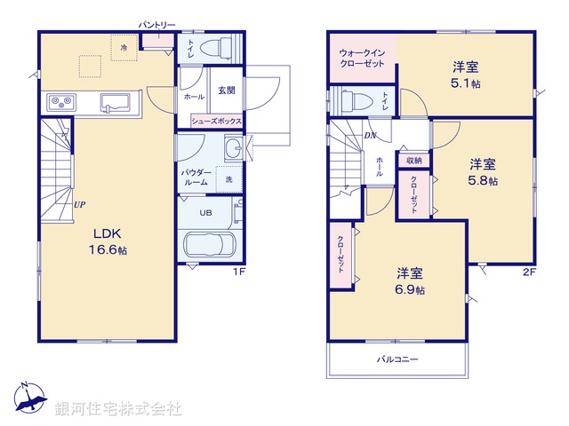 G00388865 神奈川県鎌倉市今泉２丁目 新築一戸建て 3990万円【間取図】