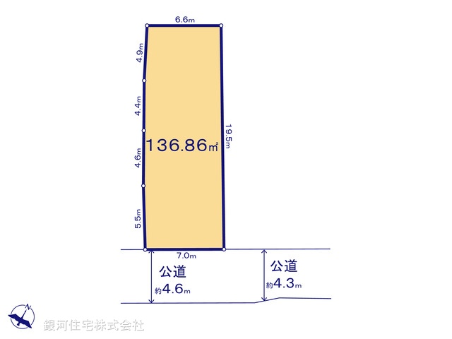 G00388878 神奈川県横須賀市長沢１丁目 土地(建築条件付土地) 2480万円【区画図】