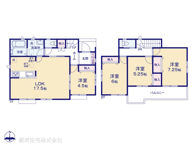G00389013 千葉県船橋市大穴北８丁目 新築一戸建て 3290万円【間取図】