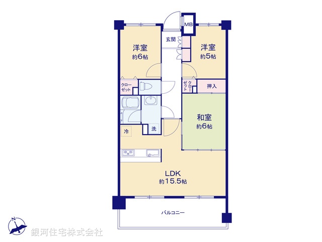 G00389090 神奈川県横浜市金沢区富岡東１丁目 中古マンション 2890万円【間取図】