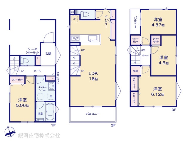 G00389150 神奈川県横浜市保土ヶ谷区川島町 新築一戸建て 4480万円【間取図】