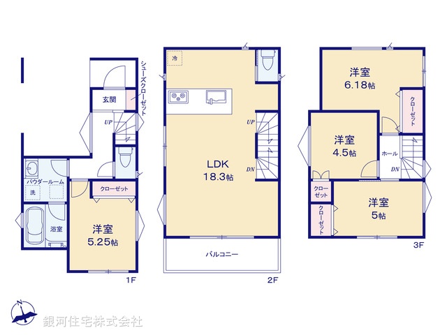 G00389151 神奈川県横浜市保土ヶ谷区川島町 新築一戸建て 4180万円【間取図】