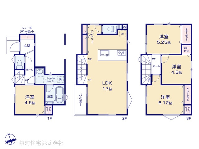 G00389152 神奈川県横浜市保土ヶ谷区川島町 新築一戸建て 4380万円【間取図】
