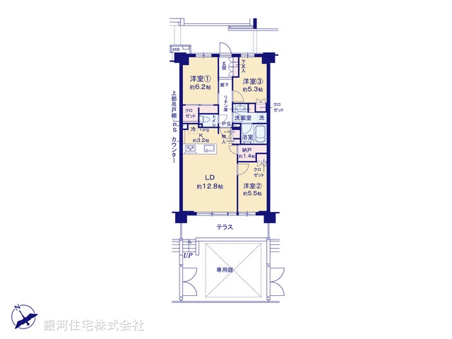 G00389296 東京都狛江市西和泉２丁目 新築マンション 6280万円【間取図】