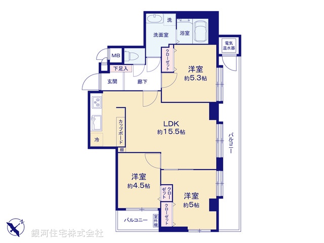 G00389330 東京都大田区南馬込１丁目 中古マンション 5580万円【間取図】