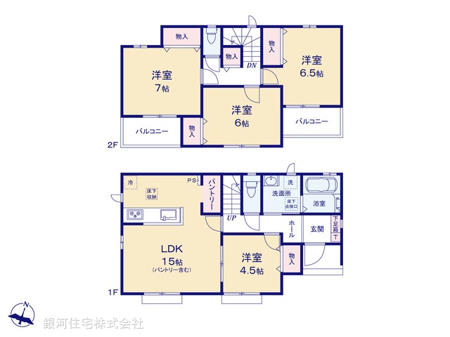 G00389471 埼玉県さいたま市北区別所町 新築一戸建て 2990万円【間取図】