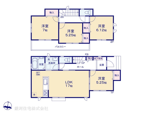 G00389531 神奈川県綾瀬市綾西２丁目 新築一戸建て 3990万円【間取図】