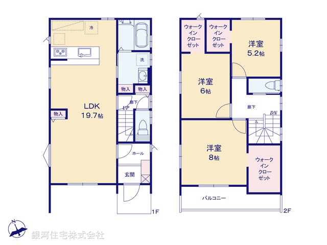 G00389569 埼玉県久喜市菖蒲町菖蒲 新築一戸建て 2630万円【間取図】