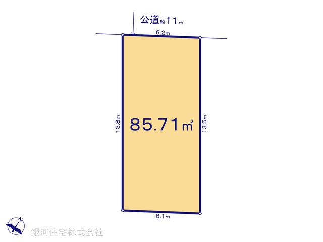 G00389708 東京都板橋区赤塚６丁目 土地 6580万円【区画図】
