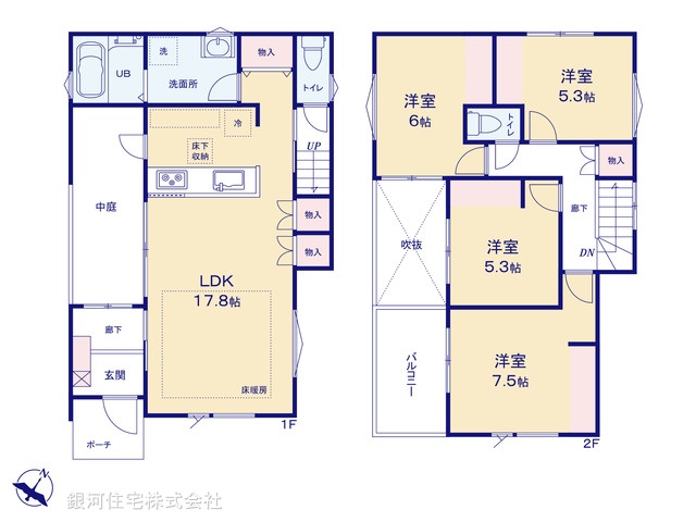 G00389720 東京都日野市南平９丁目 新築一戸建て 5290万円【間取図】