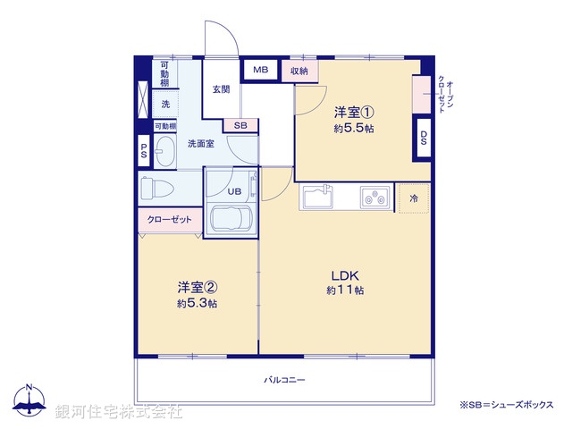G00389727 神奈川県横浜市港北区日吉本町３丁目 中古マンション 2299万円【間取図】