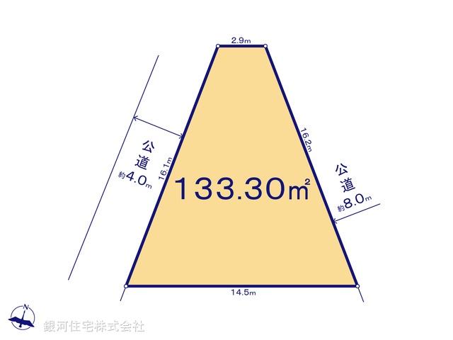 G00389730 埼玉県さいたま市北区奈良町 土地 2680万円【区画図】