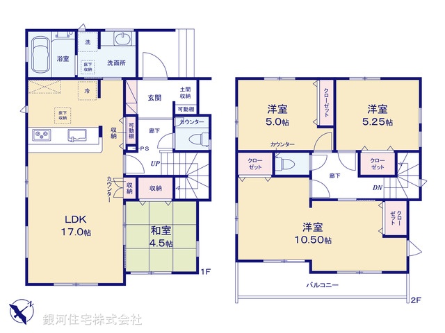 G00389747 埼玉県入間市久保稲荷４丁目 新築一戸建て 4598万円【間取図】