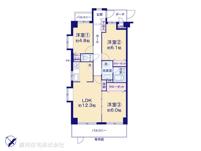 G00389759 埼玉県入間市大字下藤沢 中古マンション 2280万円【間取図】