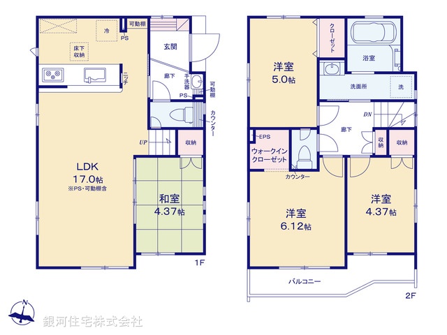 G00389778 東京都東大和市新堀１丁目 新築一戸建て 4280万円【間取図】