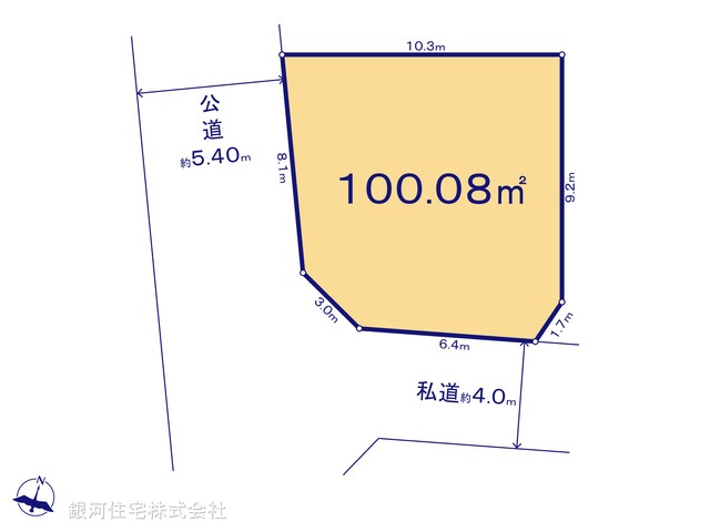 G00389786 埼玉県さいたま市南区内谷５丁目 土地 4280万円【区画図】