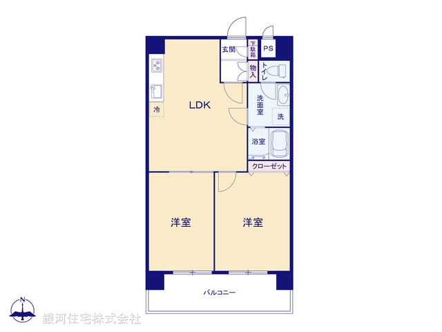 G00389793 東京都江東区東陽４丁目 中古マンション 3880万円【間取図】