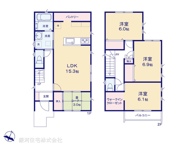 G00389799 神奈川県相模原市南区当麻 新築一戸建て 3880万円【間取図】