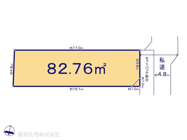 G00389808 東京都大田区山王１丁目 土地 8980万円【区画図】