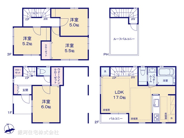 G00389815 埼玉県川口市芝樋ノ爪２丁目 新築一戸建て 4980万円【間取図】