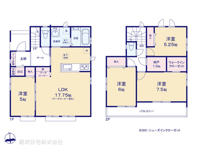 G00389889 千葉県市川市宮久保４丁目 新築一戸建て 4690万円【間取図】