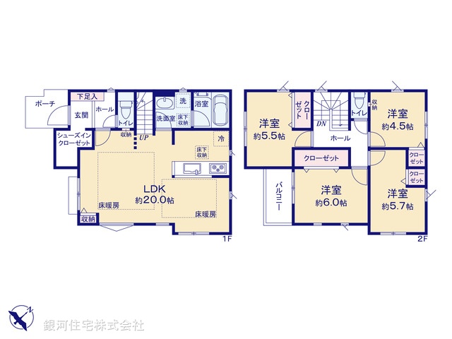 G00389895 千葉県千葉市花見川区畑町 新築一戸建て 4840万円【間取図】